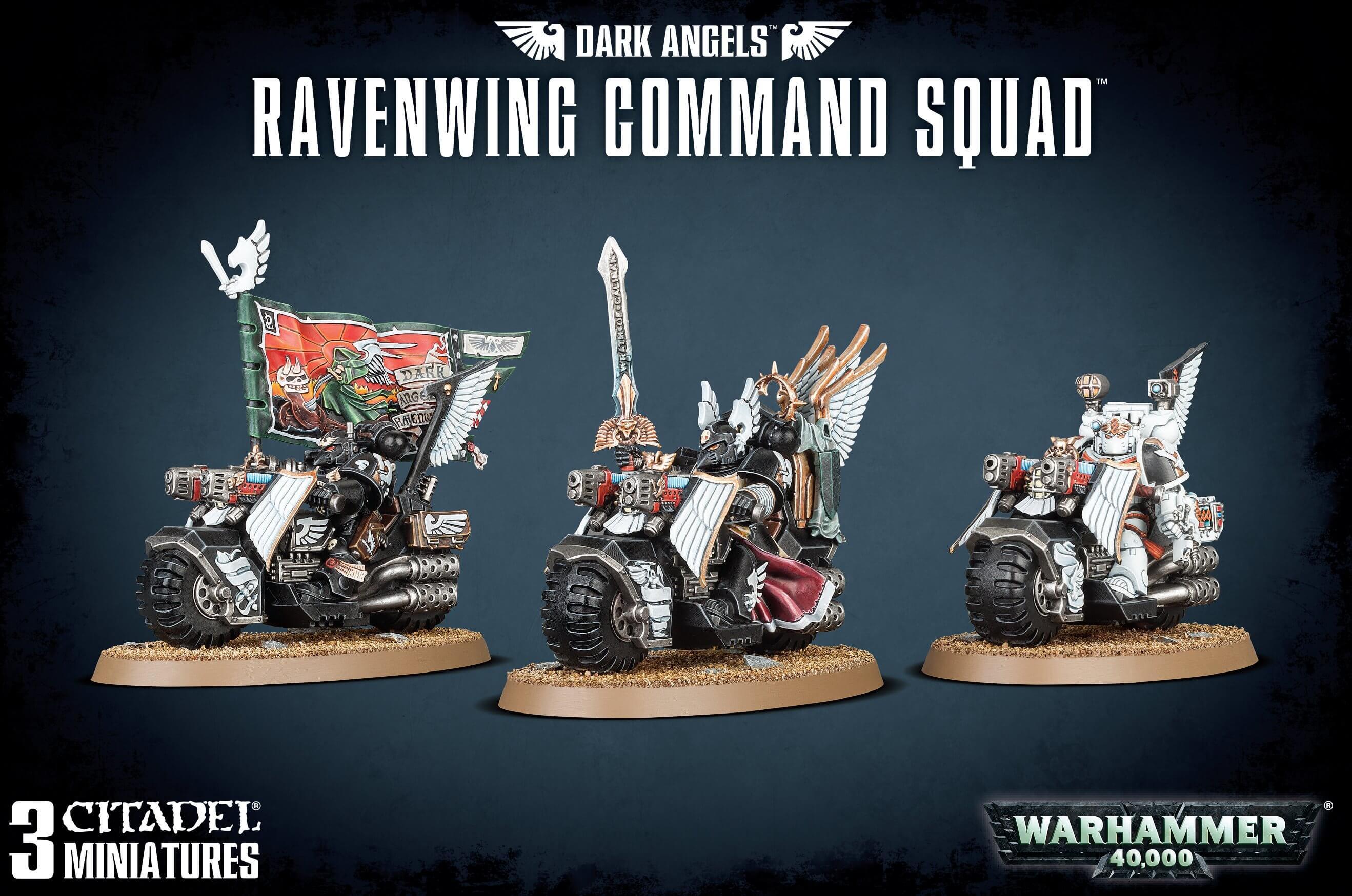 Games Workshop- Miniature Dark Angels Ravenwing Command Squad, 99120101238 Games Workshop- Miniature Dark Angels Ravenwing Command Squad, 99120101238