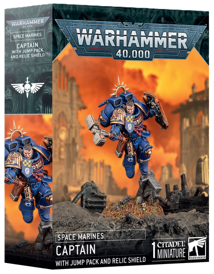 Space marines: Captain with Jump Pack & Relic Shield