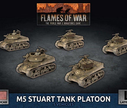 M5 Stuart Light Tank Platoon (x5 Plastic)