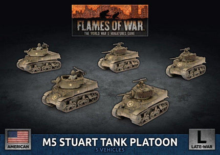 M5 Stuart Light Tank Platoon (x5 Plastic)