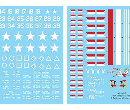 Armure américaine au Vietnam Decals (X4)