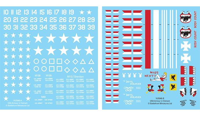 Armure américaine au Vietnam Decals (X4)